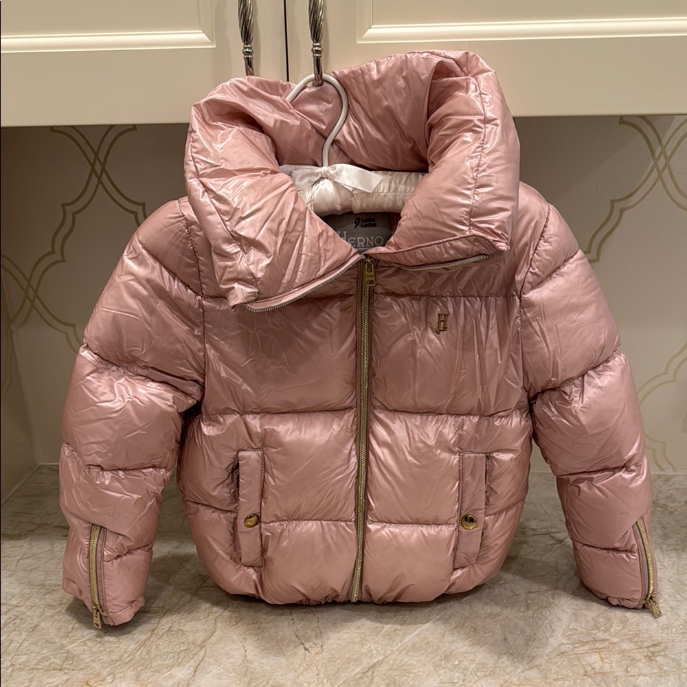 Herno Kids Pink Puffer Jacket